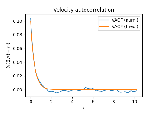 Velocity autocorrelation